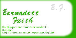 bernadett fuith business card